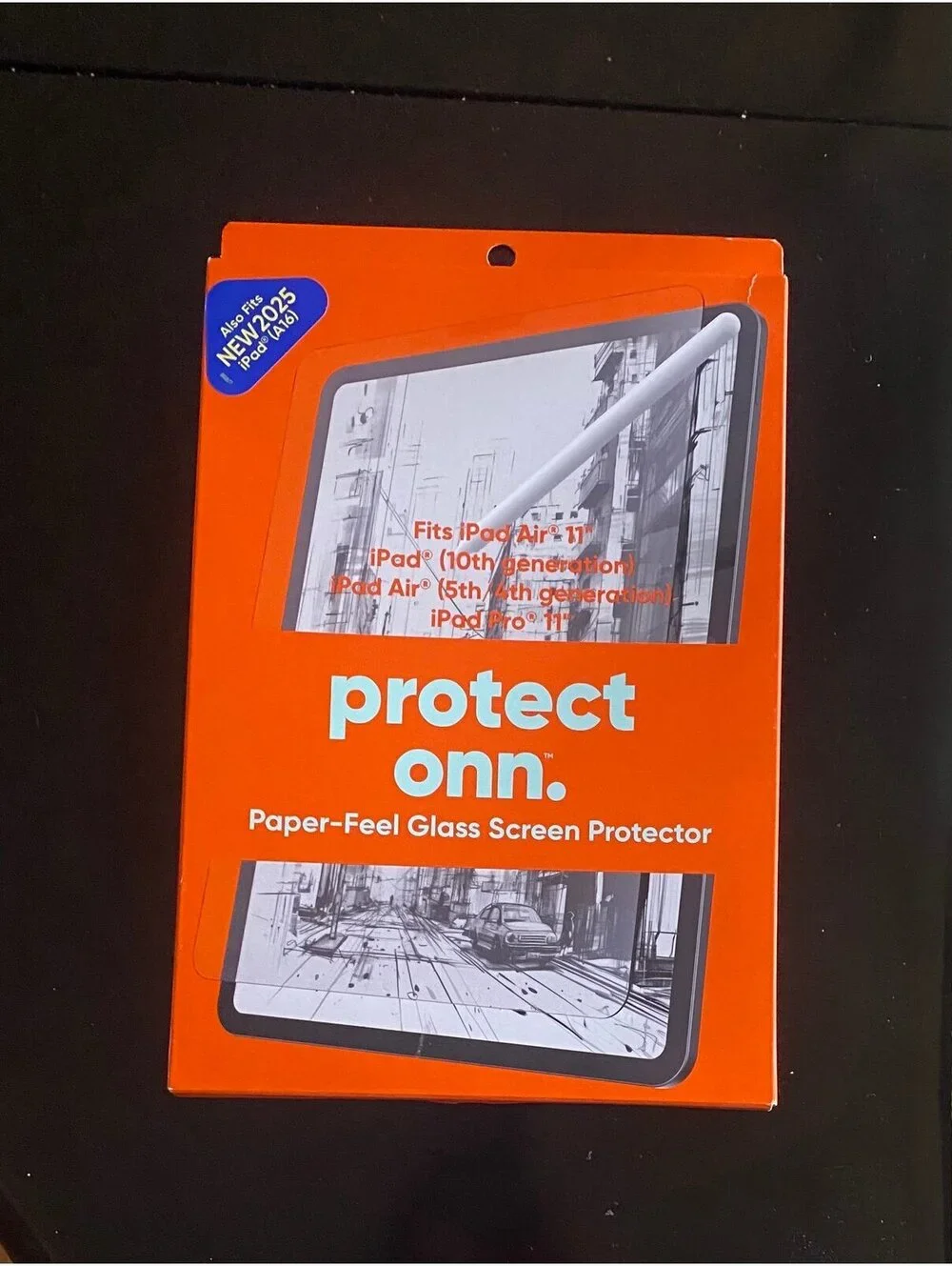 Onn Paper-Feel Glass Screen Protector for iPad A16/iPad Air11”/iPad Pro11”
